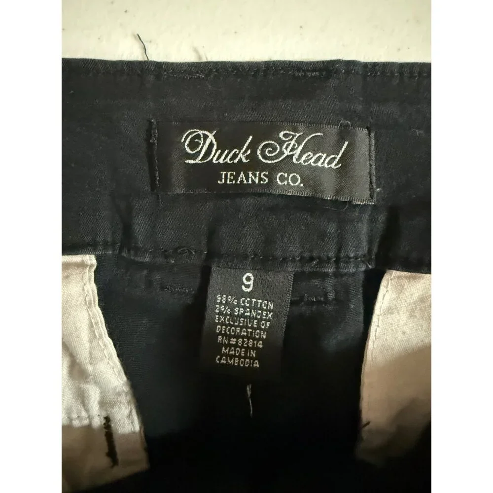 Duck Head Long Shorts Womens Size 9 Black